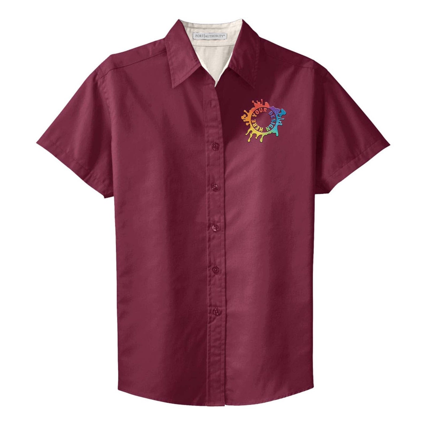 Port Authority® Ladies Short Sleeve Easy Care Shirt Embroidery - Mato & Hash