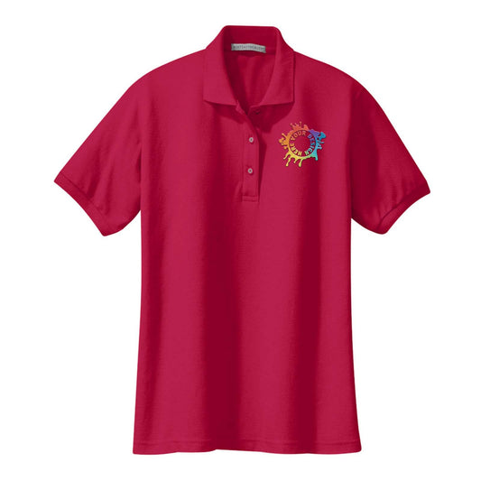 Port Authority Ladies Silk Touch Polyester/Cotton Blend Polo T-Shirt Embroidery - Mato & Hash