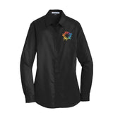 Port Authority® Ladies SuperPro™ Twill Shirt Embroidery
