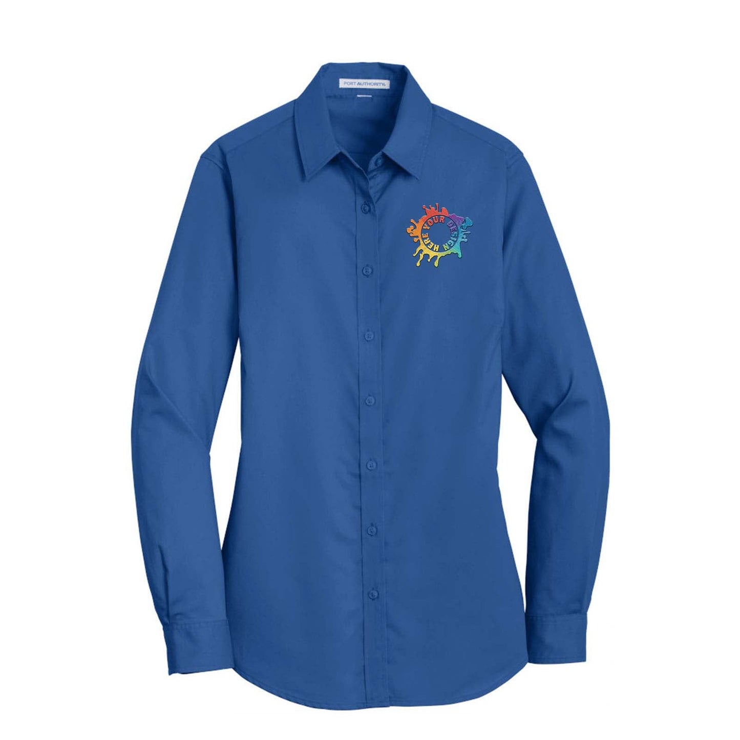 Port Authority® Ladies SuperPro™ Twill Shirt Embroidery - Mato & Hash