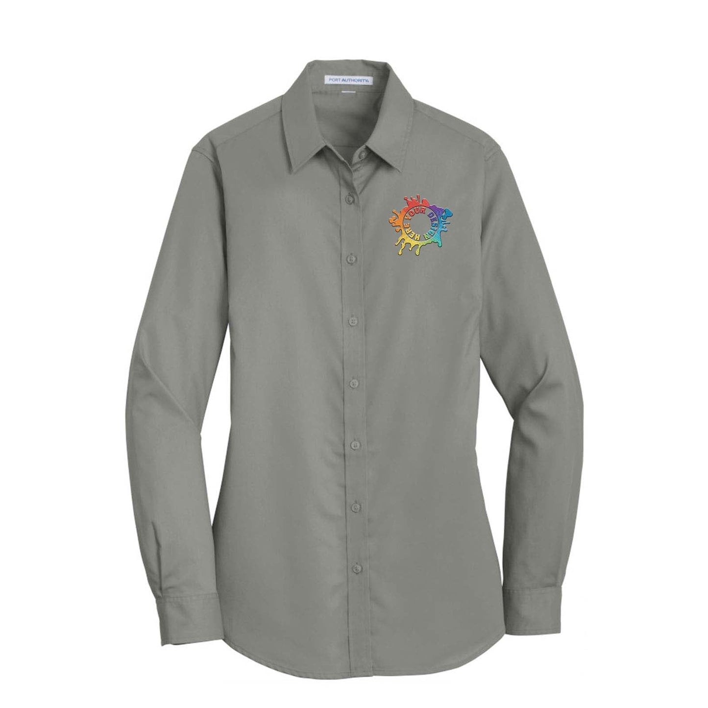 Port Authority® Ladies SuperPro™ Twill Shirt Embroidery - Mato & Hash