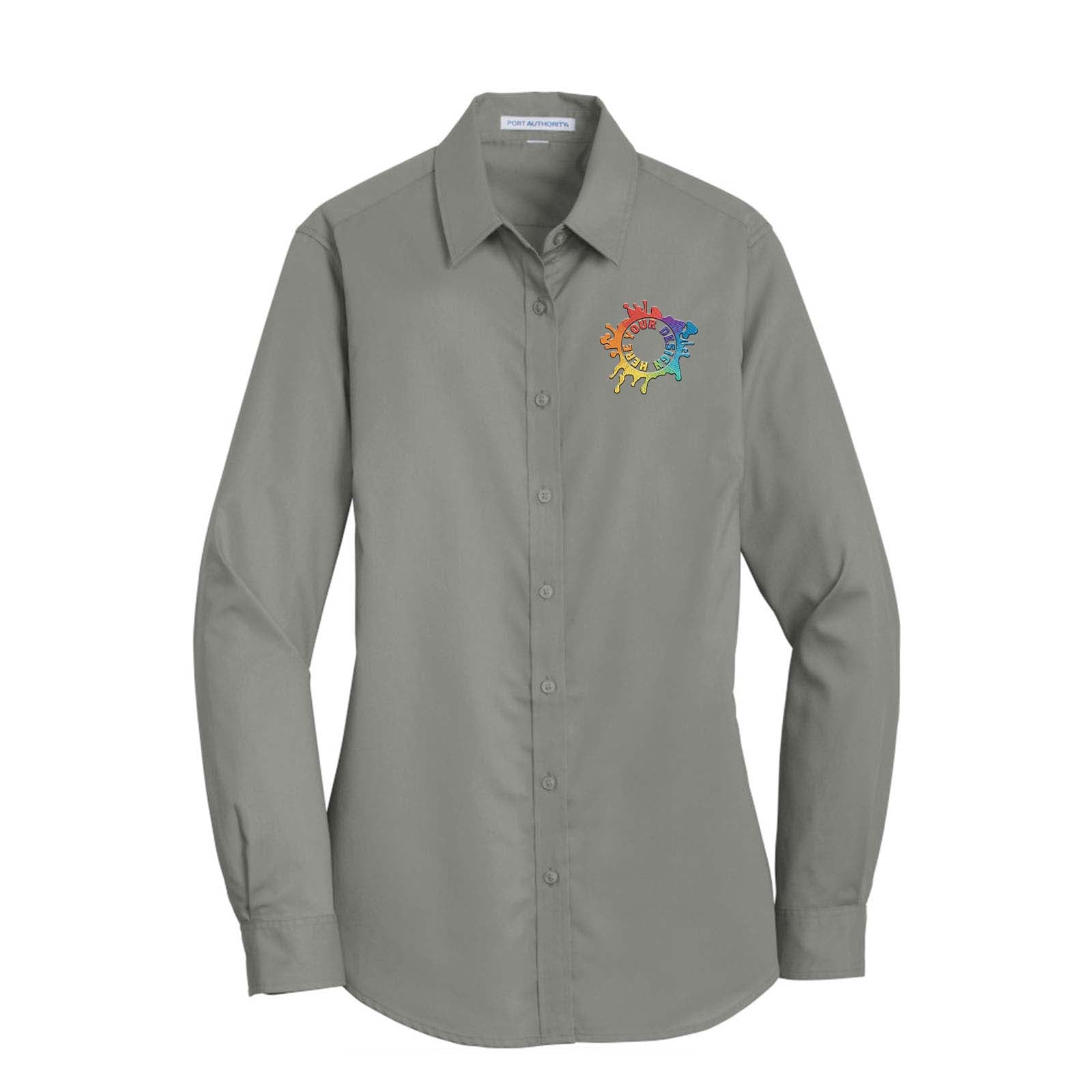 Port Authority® Ladies SuperPro™ Twill Shirt Embroidery - Mato & Hash