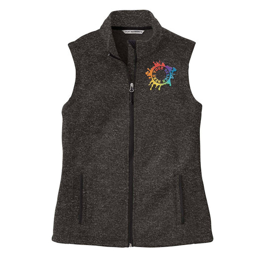 Port Authority ® Ladies Sweater Fleece Vest Embroidery - Mato & Hash
