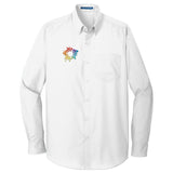 Port Authority Long Sleeve Carefree Poplin Shirt Embroidery - Mato & Hash