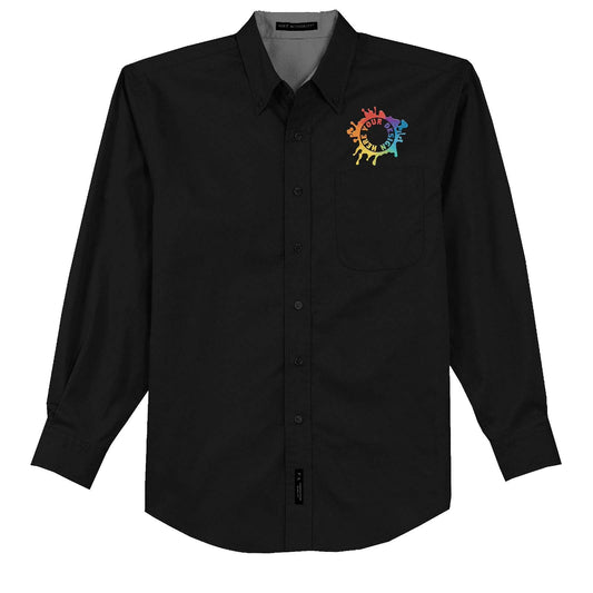 Port Authority® Long Sleeve Easy Care Shirt Embroidery - Mato & Hash