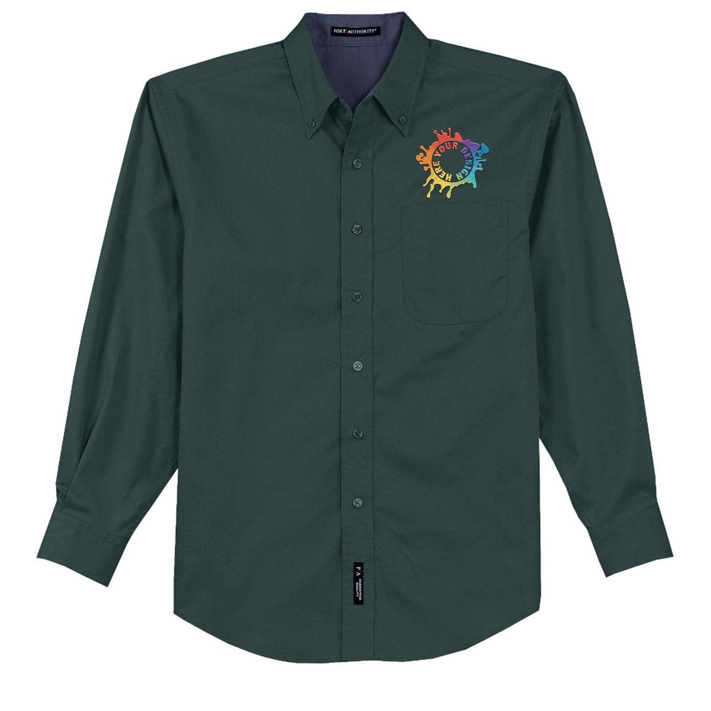 Port Authority® Long Sleeve Easy Care Shirt Embroidery - Mato & Hash