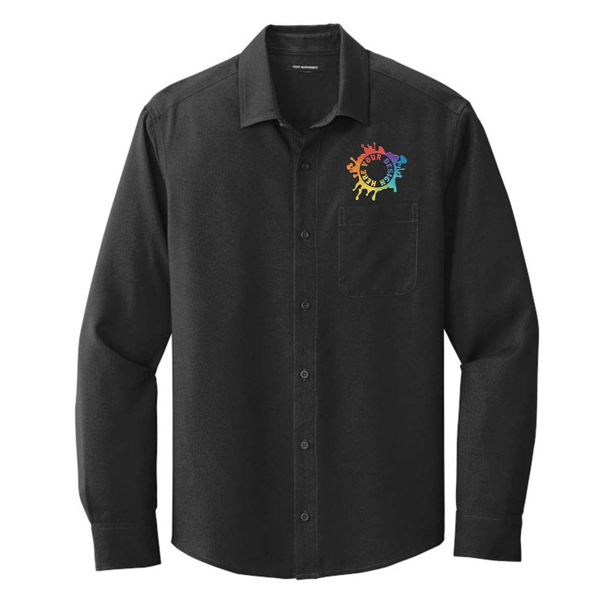 Port Authority ® Long Sleeve Performance Staff Shirt Embroidery - Mato & Hash
