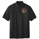 Port Authority Men's Silk Touch Polyester/Cotton Blend Polo T-Shirt Embroidery - Mato & Hash