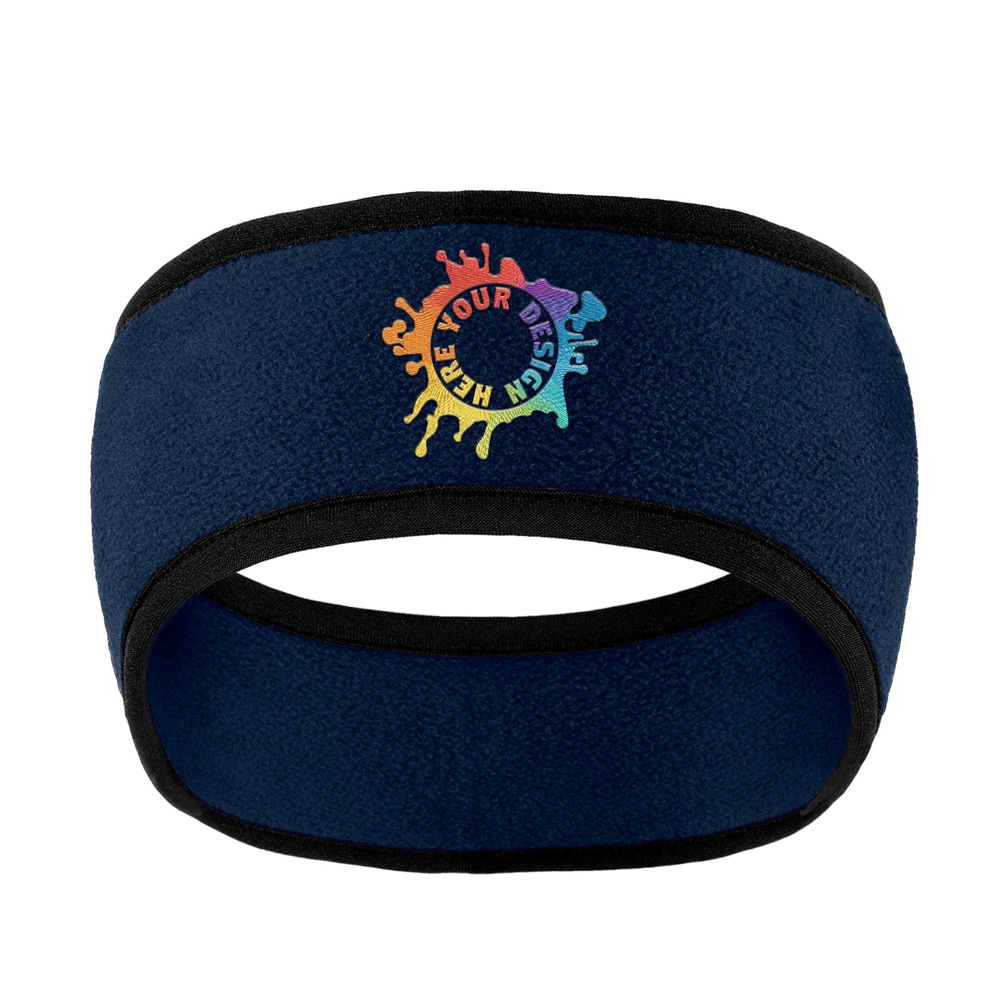 Port Authority® Two-Color Fleece Headband Embroidery - Mato & Hash