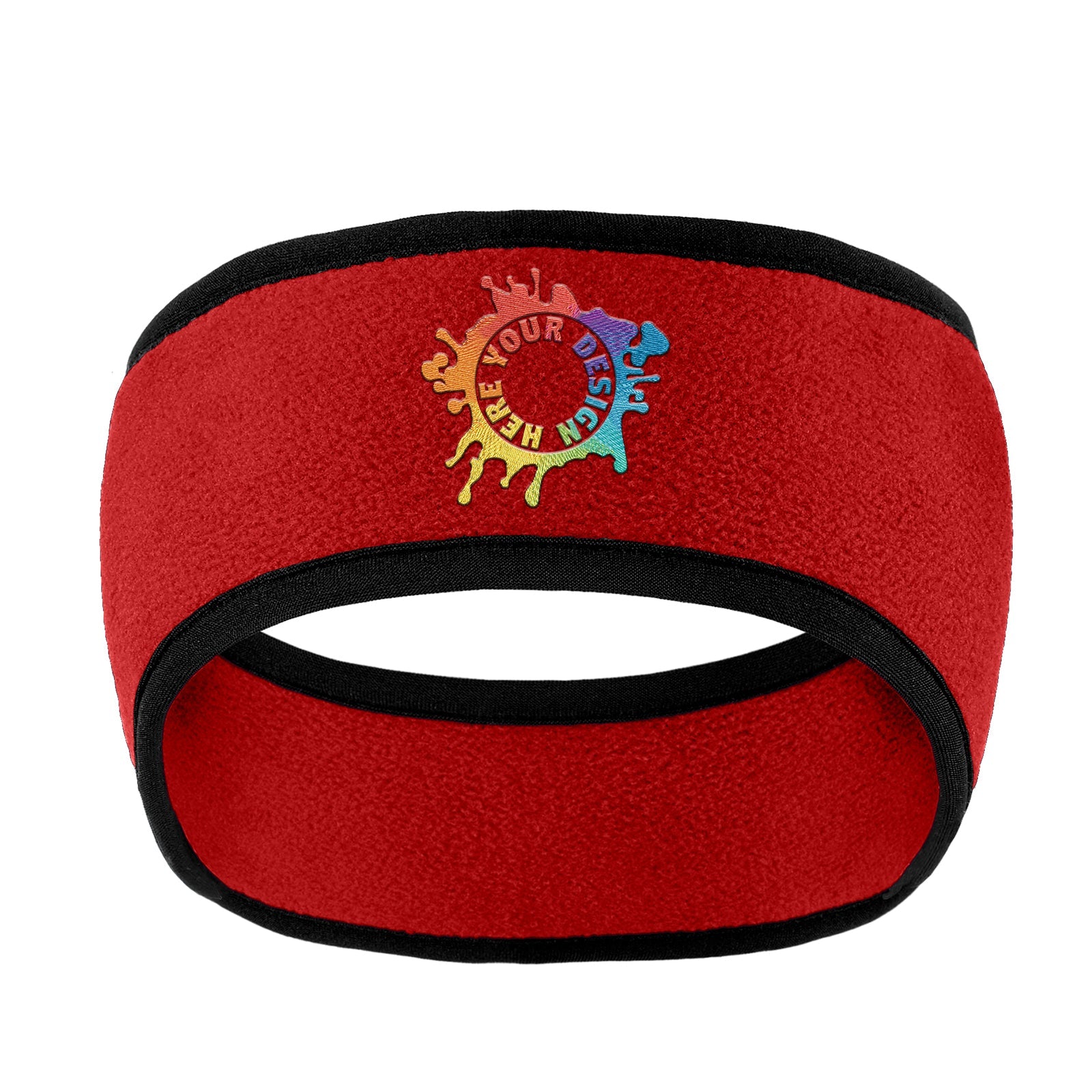 Port Authority® Two-Color Fleece Headband Embroidery - Mato & Hash