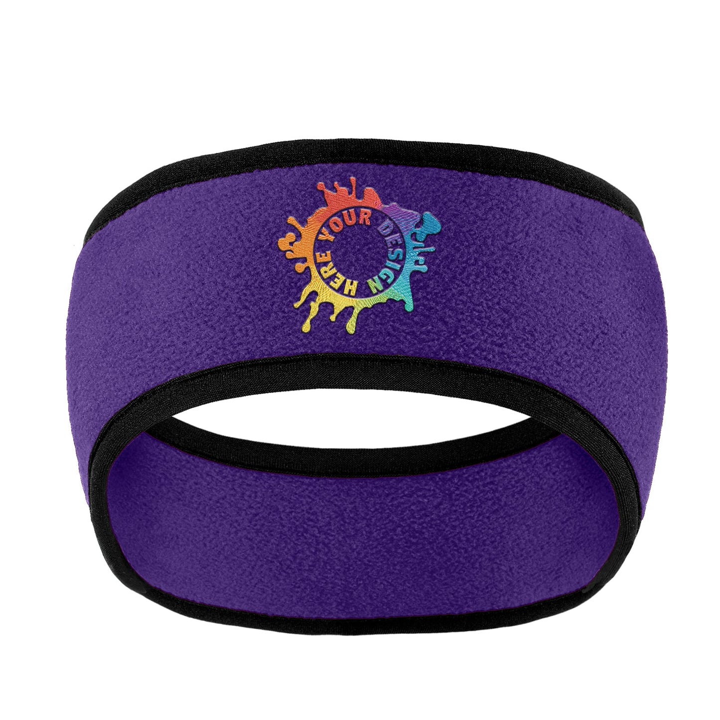 Port Authority® Two-Color Fleece Headband Embroidery - Mato & Hash