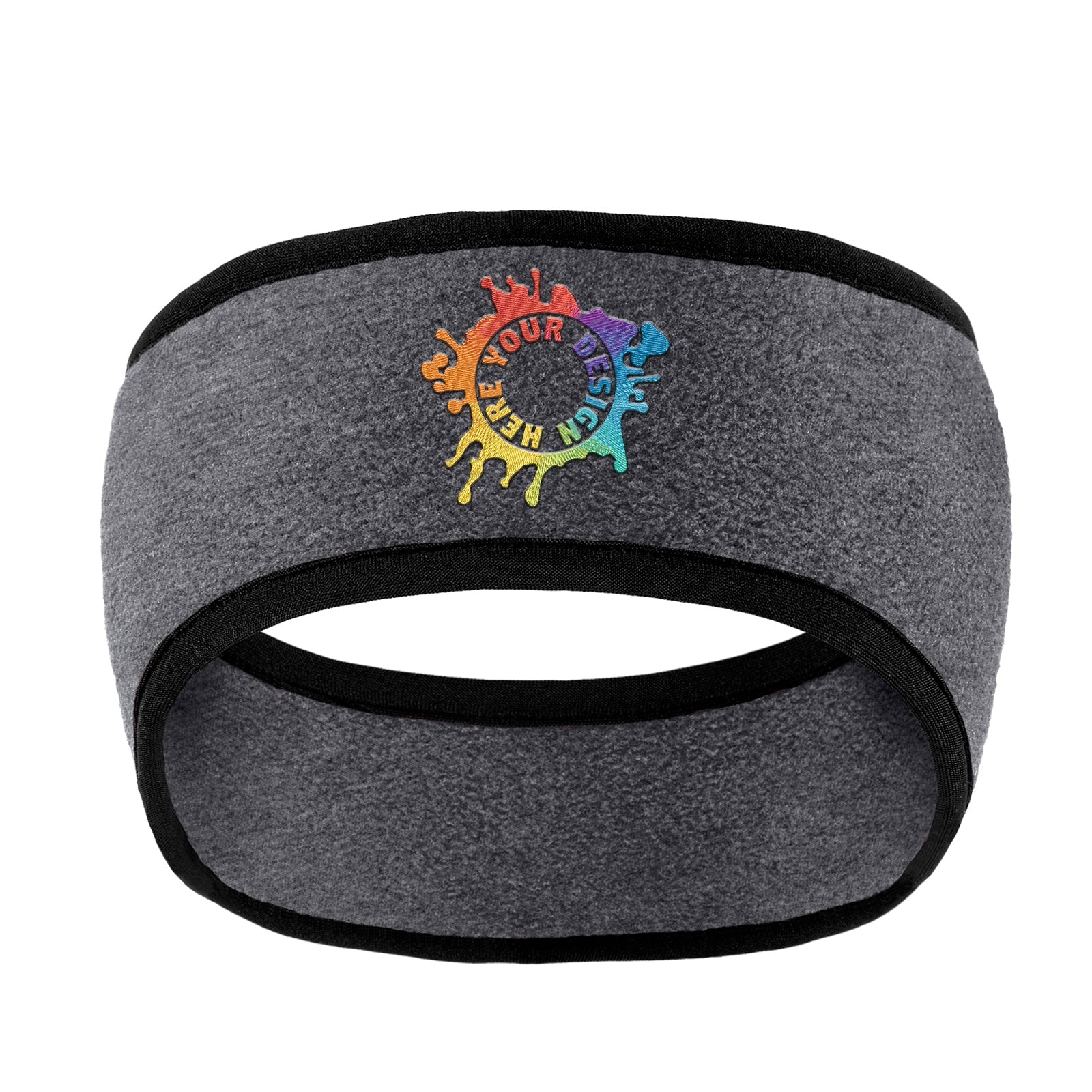 Port Authority® Two-Color Fleece Headband Embroidery - Mato & Hash