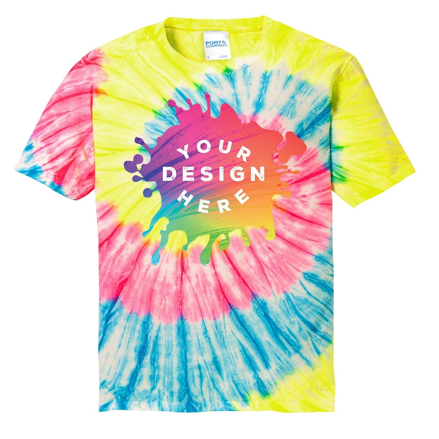 Port & Company 100% Cotton Unisex Tie-Dye T-Shirt - Mato & Hash