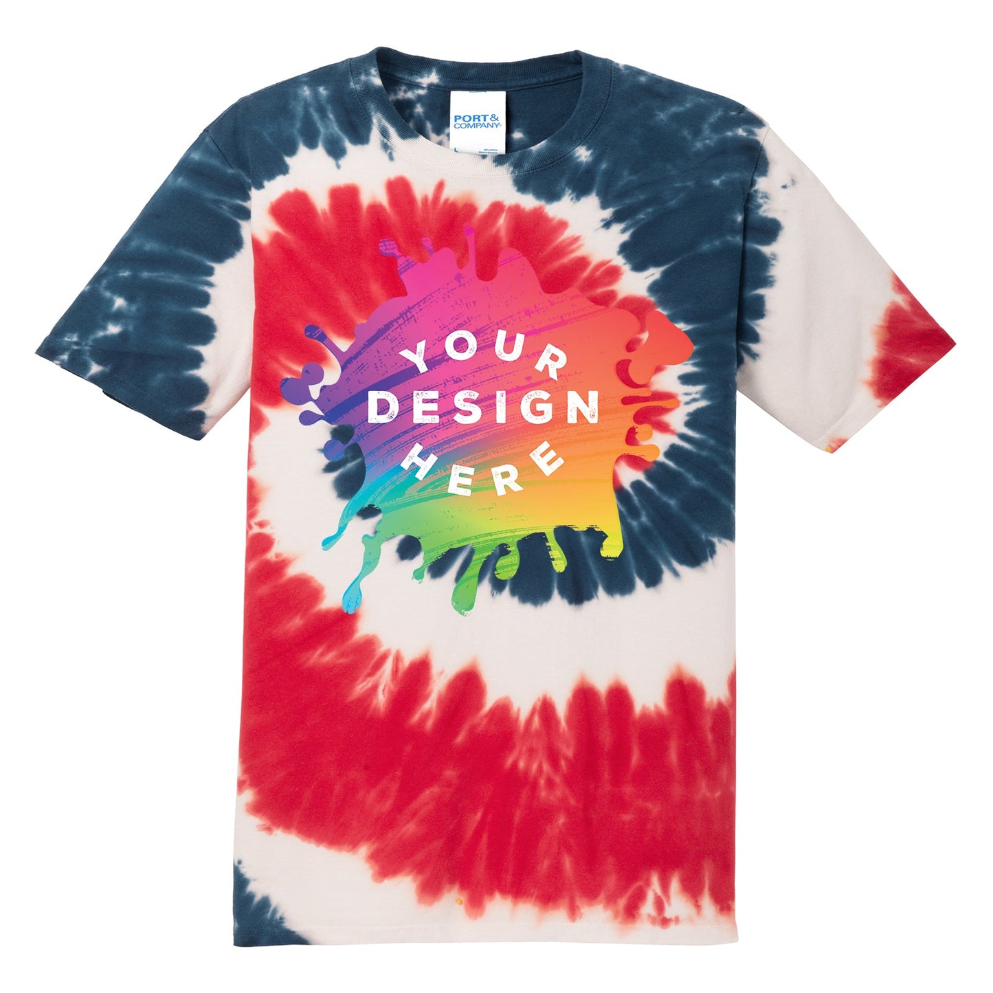 Port & Company 100% Cotton Unisex Tie-Dye T-Shirt - Mato & Hash