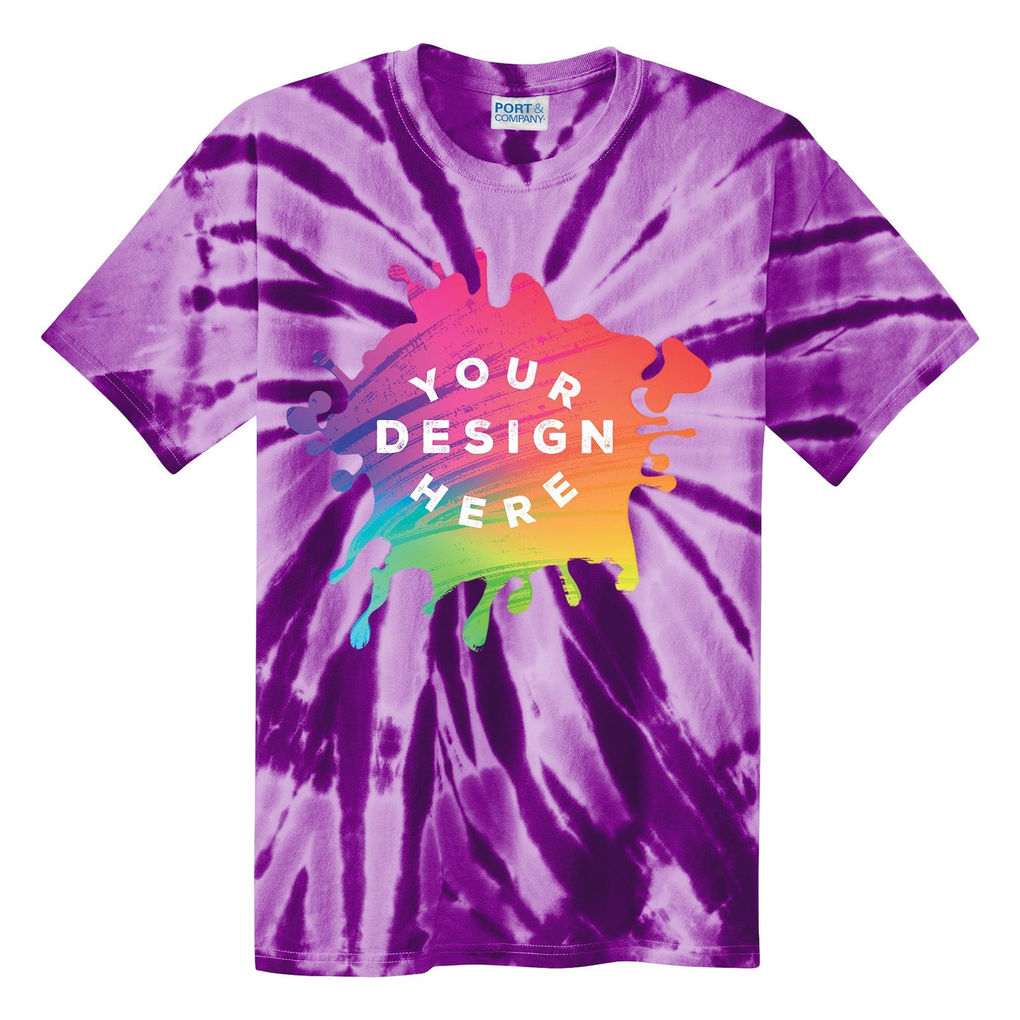 Port & Company 100% Cotton Unisex Tie-Dye T-Shirt - Mato & Hash
