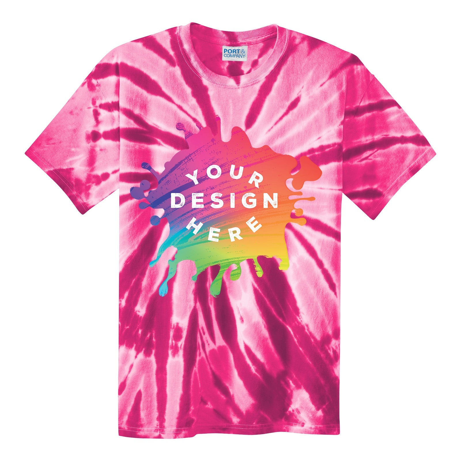 Port & Company 100% Cotton Unisex Tie-Dye T-Shirt - Mato & Hash