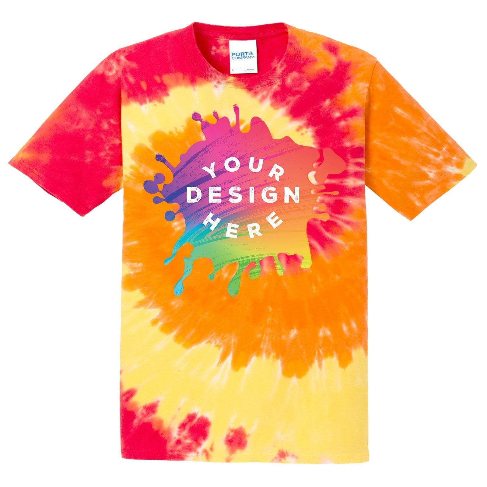 Port & Company 100% Cotton Unisex Tie-Dye T-Shirt - Mato & Hash