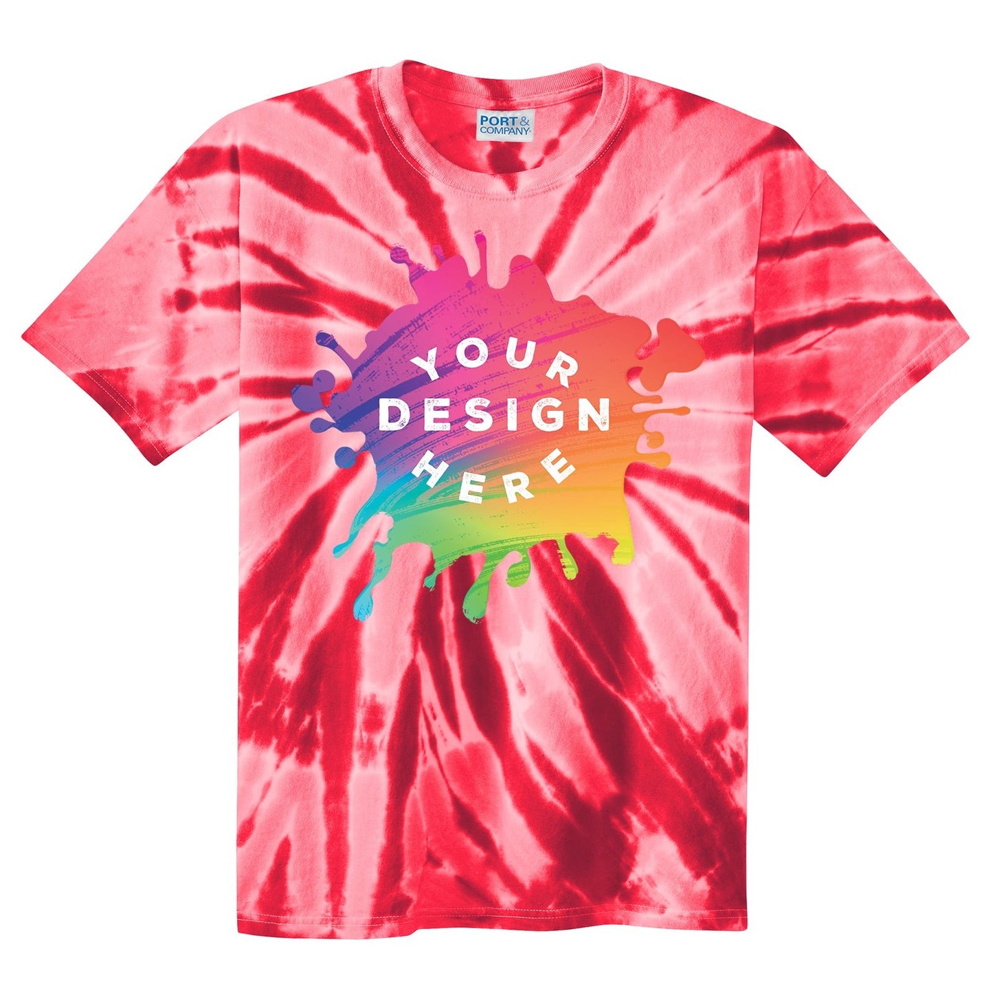 Port & Company 100% Cotton Unisex Tie-Dye T-Shirt - Mato & Hash