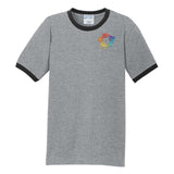 Port & Company® Core Cotton Ringer Tee Embroidery