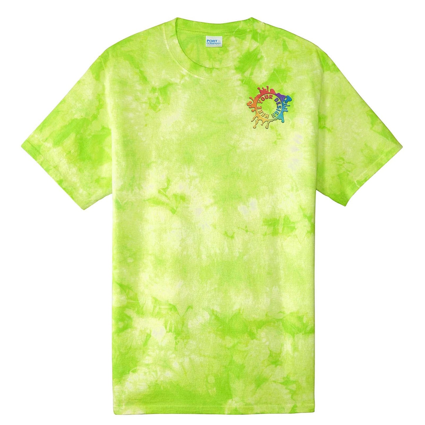 Port & Company ® Crystal Tie-Dye Tee Embroidery - Mato & Hash