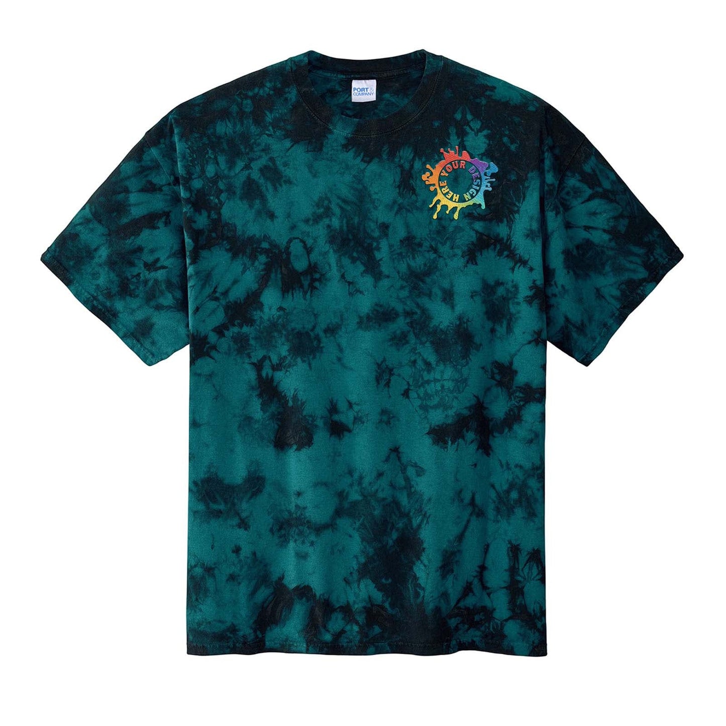 Port & Company ® Crystal Tie-Dye Tee Embroidery - Mato & Hash