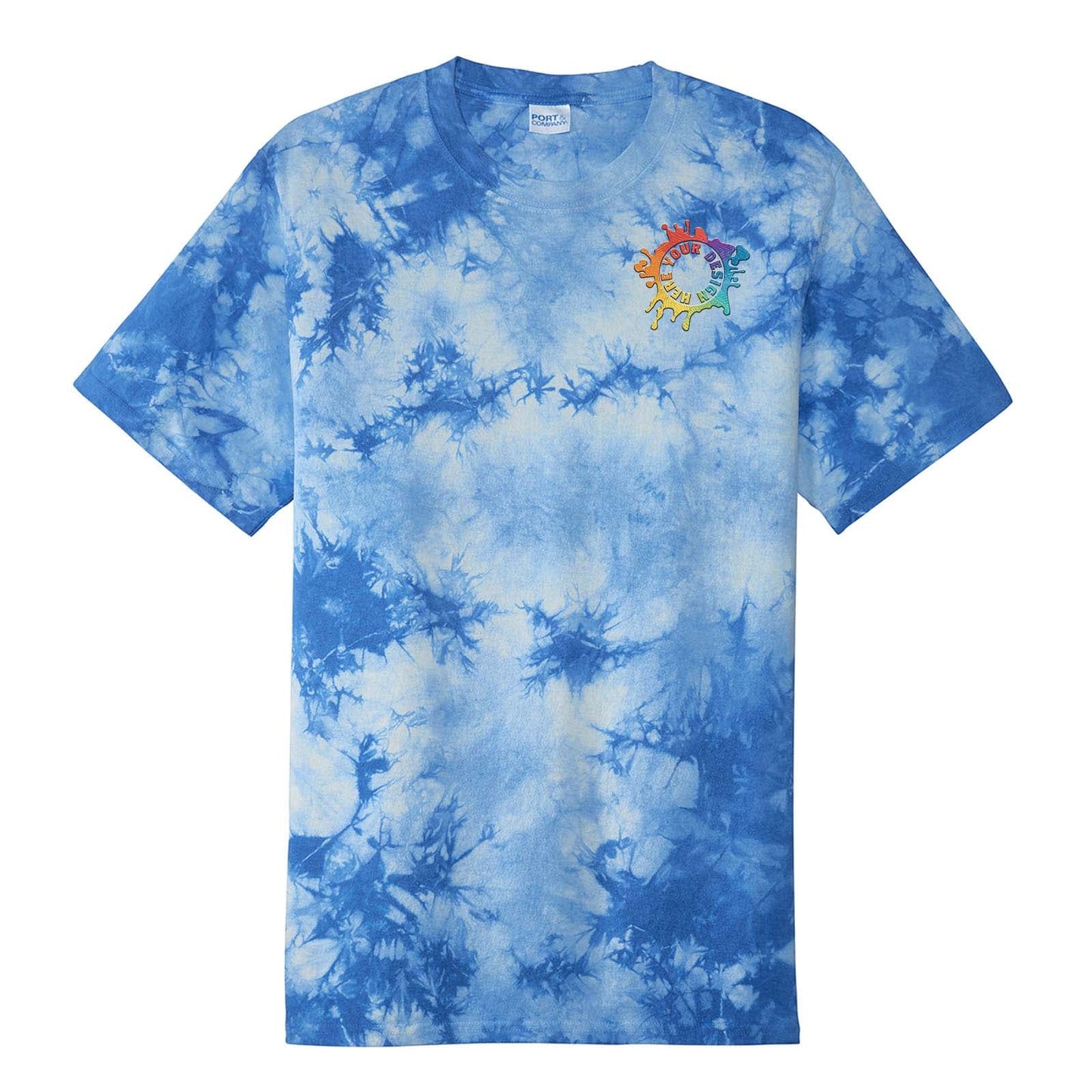 Port & Company ® Crystal Tie-Dye Tee Embroidery - Mato & Hash