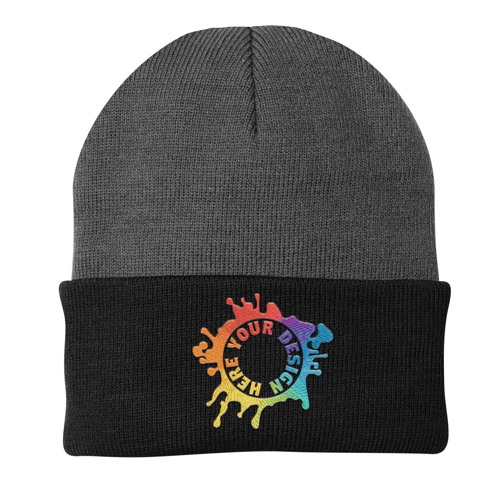 Port & Company® Knit Cap Embroidery - Mato & Hash