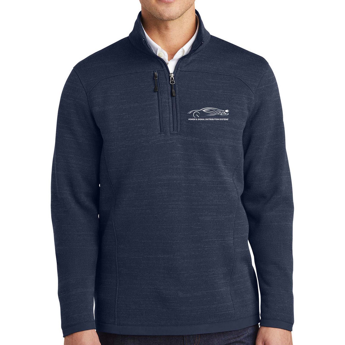 Power & Signal Eddie Bauer ® Sweater Fleece 1/4-Zip Embroidered - Mato & Hash