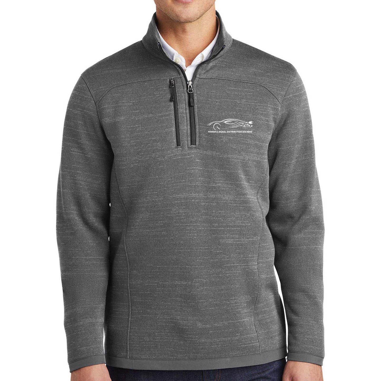 Power & Signal Eddie Bauer ® Sweater Fleece 1/4-Zip Embroidered - Mato & Hash