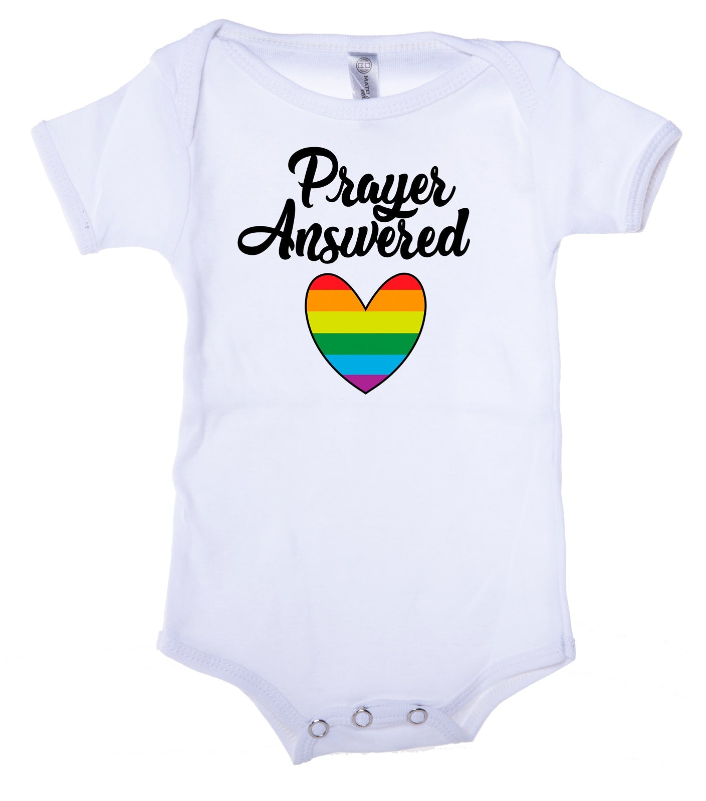 Prayer Answered + Rainbow Heart Baby Romper - Mato & Hash