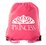 Princess & Tiara Polyester Drawstring Bag - Mato & Hash