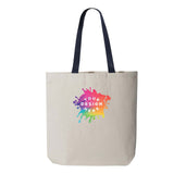 Q-Tees 11L Canvas Tote with Contrast-Color Handles - Mato & Hash