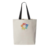 Q-Tees 11L Canvas Tote with Contrast-Color Handles Embroidery