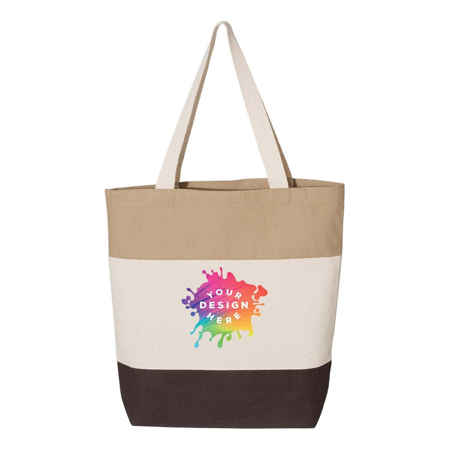 Q-Tees 11L Tri-Color Tote - Mato & Hash