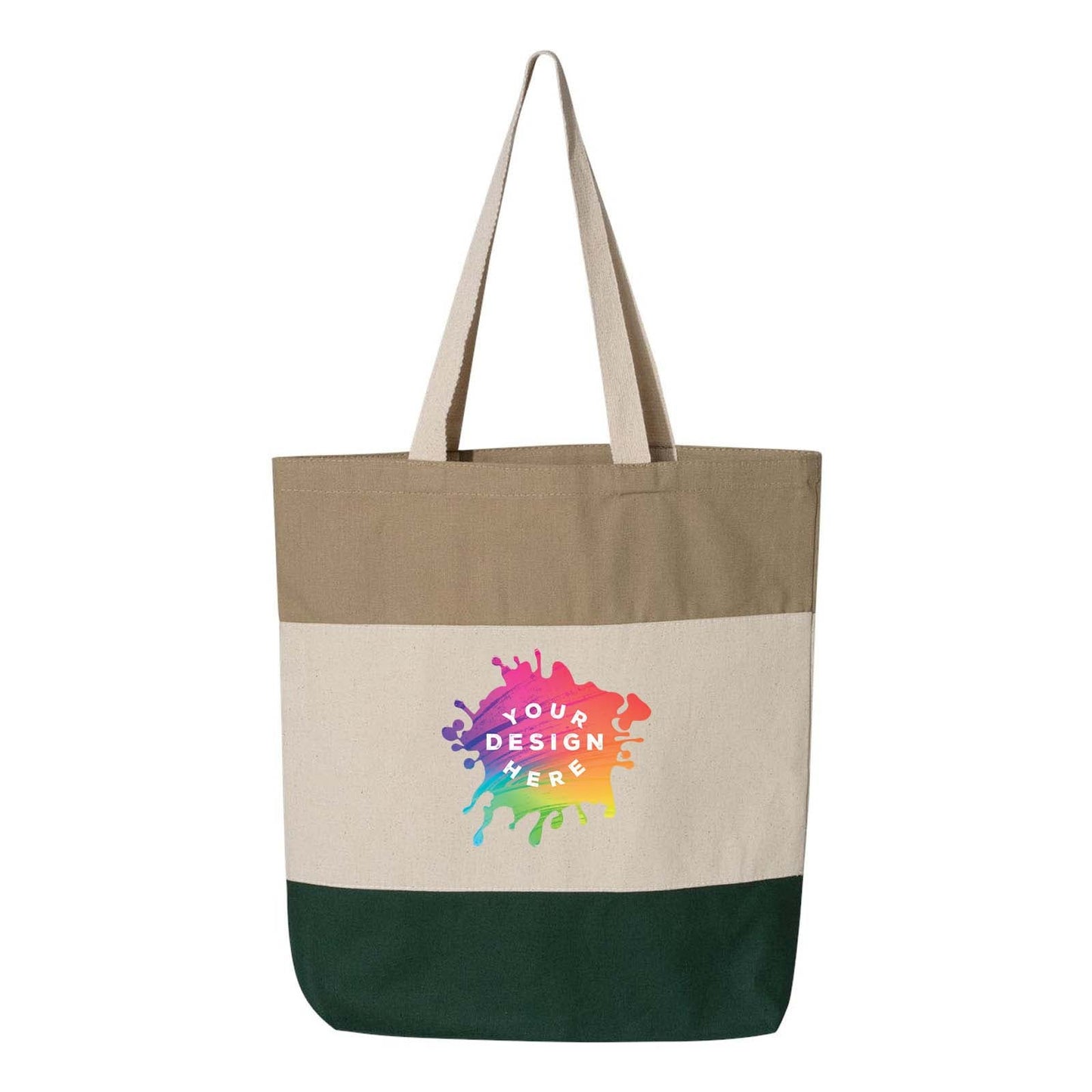Q-Tees 11L Tri-Color Tote - Mato & Hash