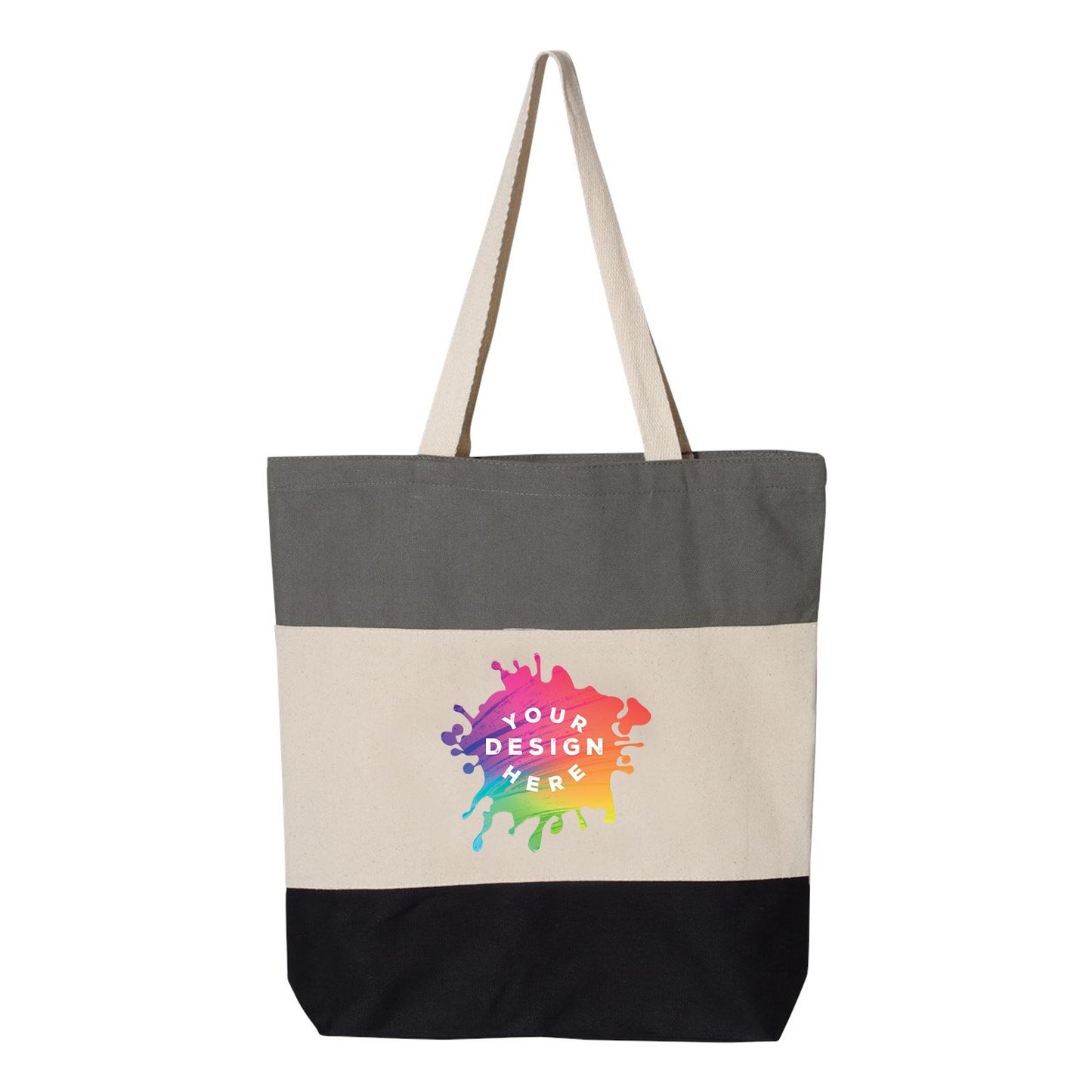 Q-Tees 11L Tri-Color Tote - Mato & Hash