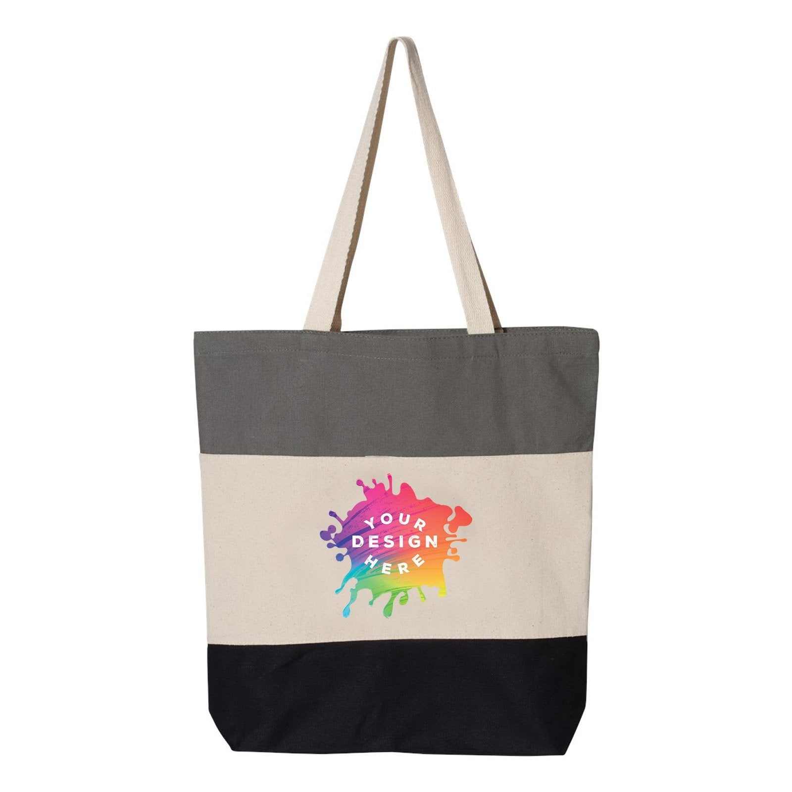 Q-Tees 11L Tri-Color Tote - Mato & Hash