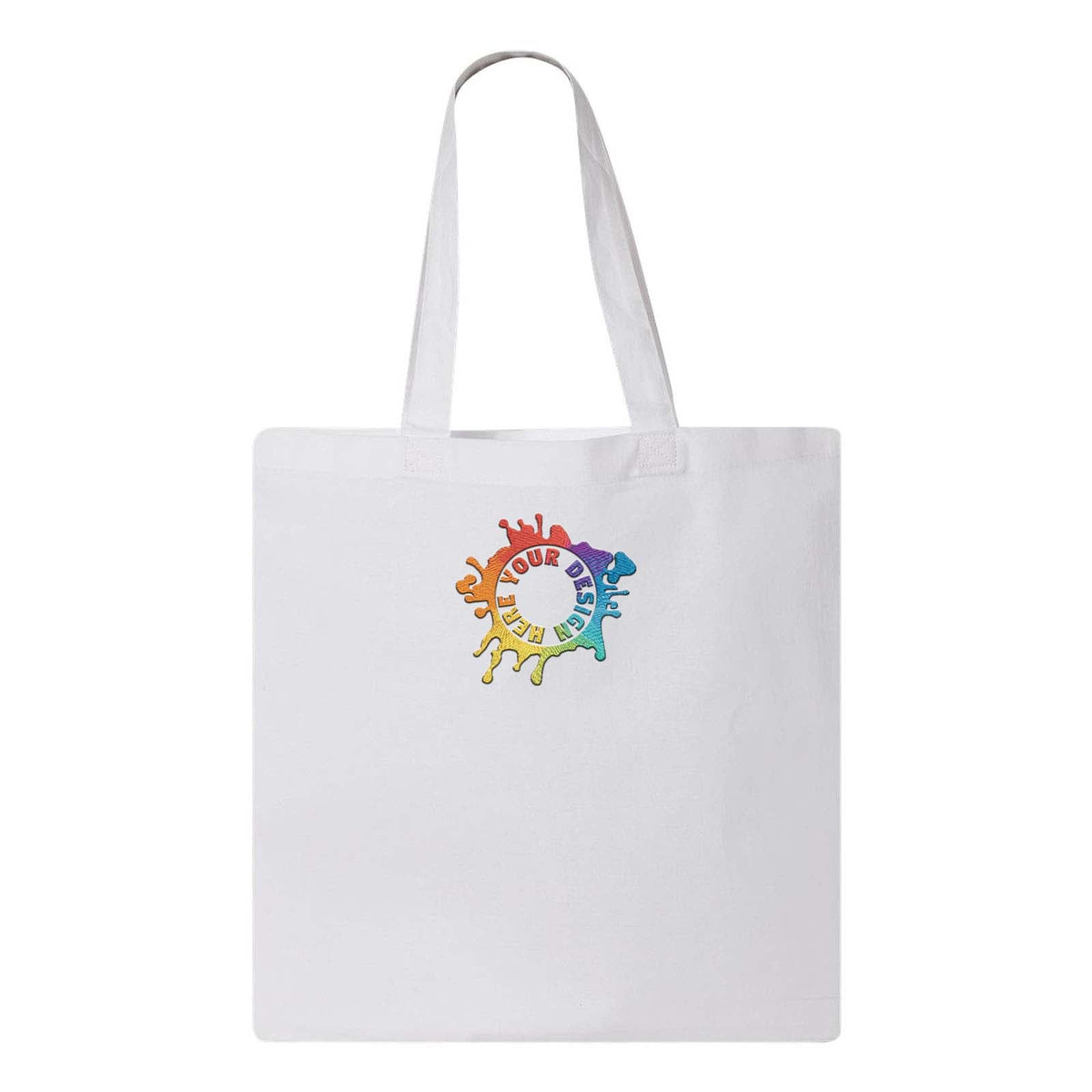 Q-Tees Economical Tote Embroidery - Mato & Hash