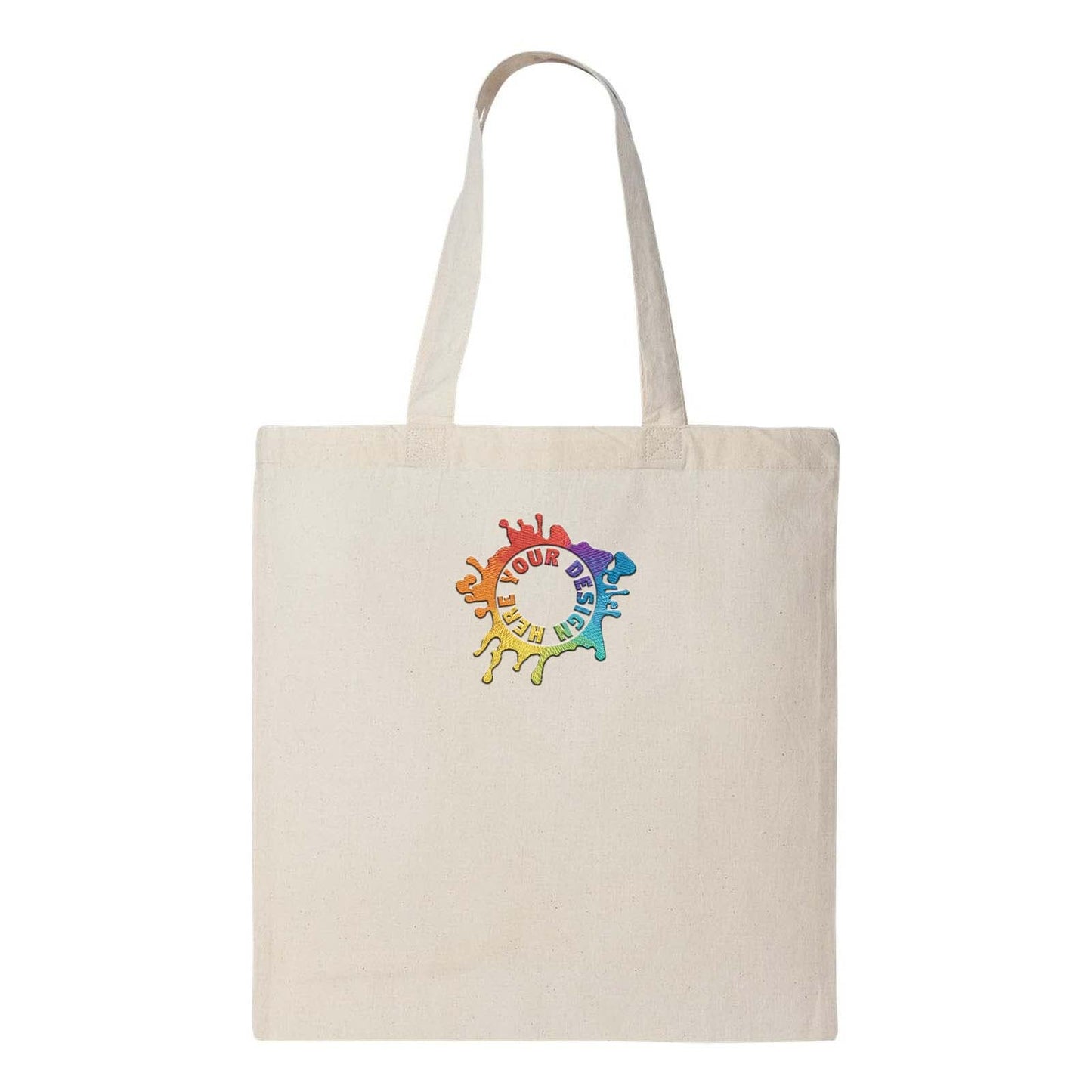 Q-Tees Economical Tote Embroidery - Mato & Hash