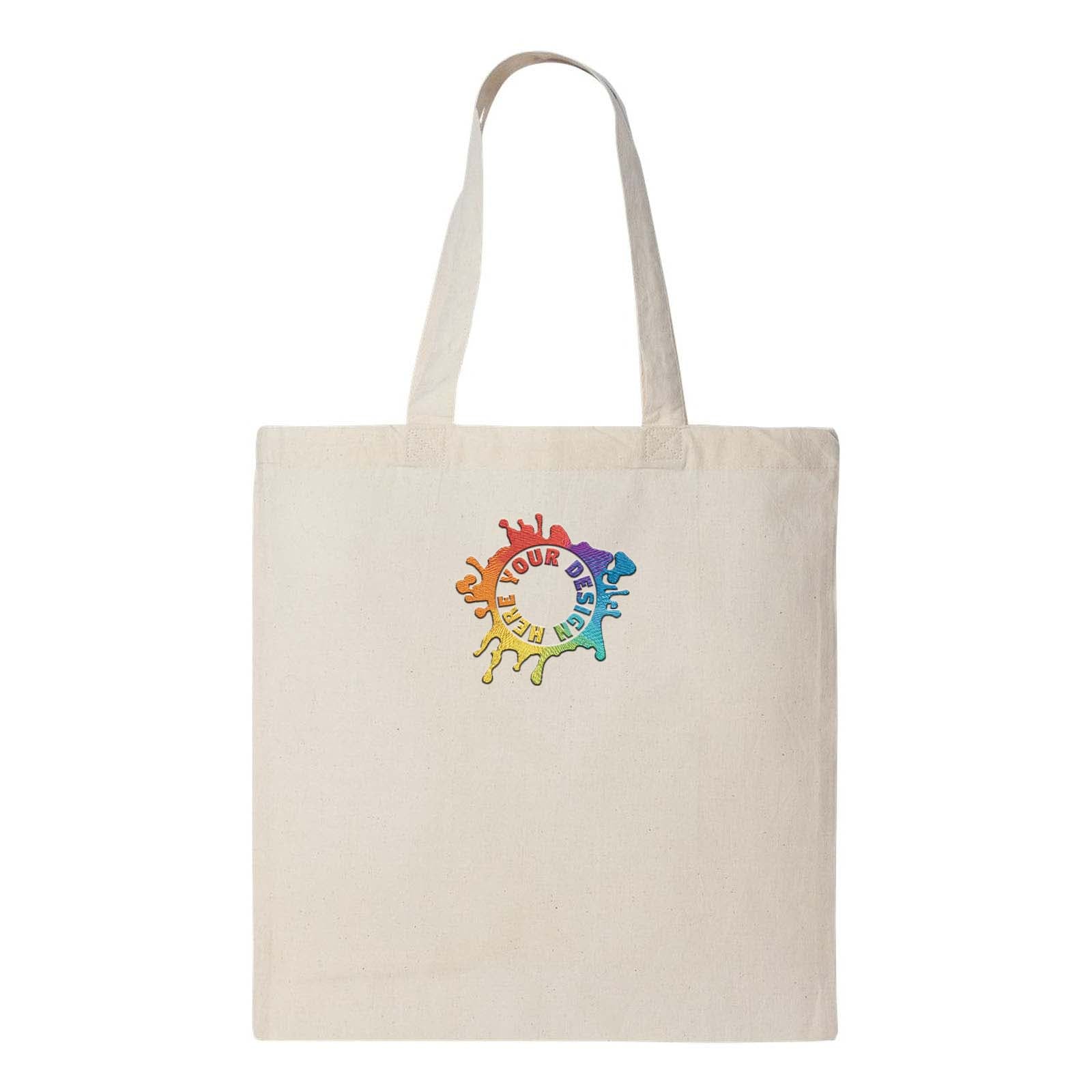 Q-Tees Economical Tote Embroidery - Mato & Hash