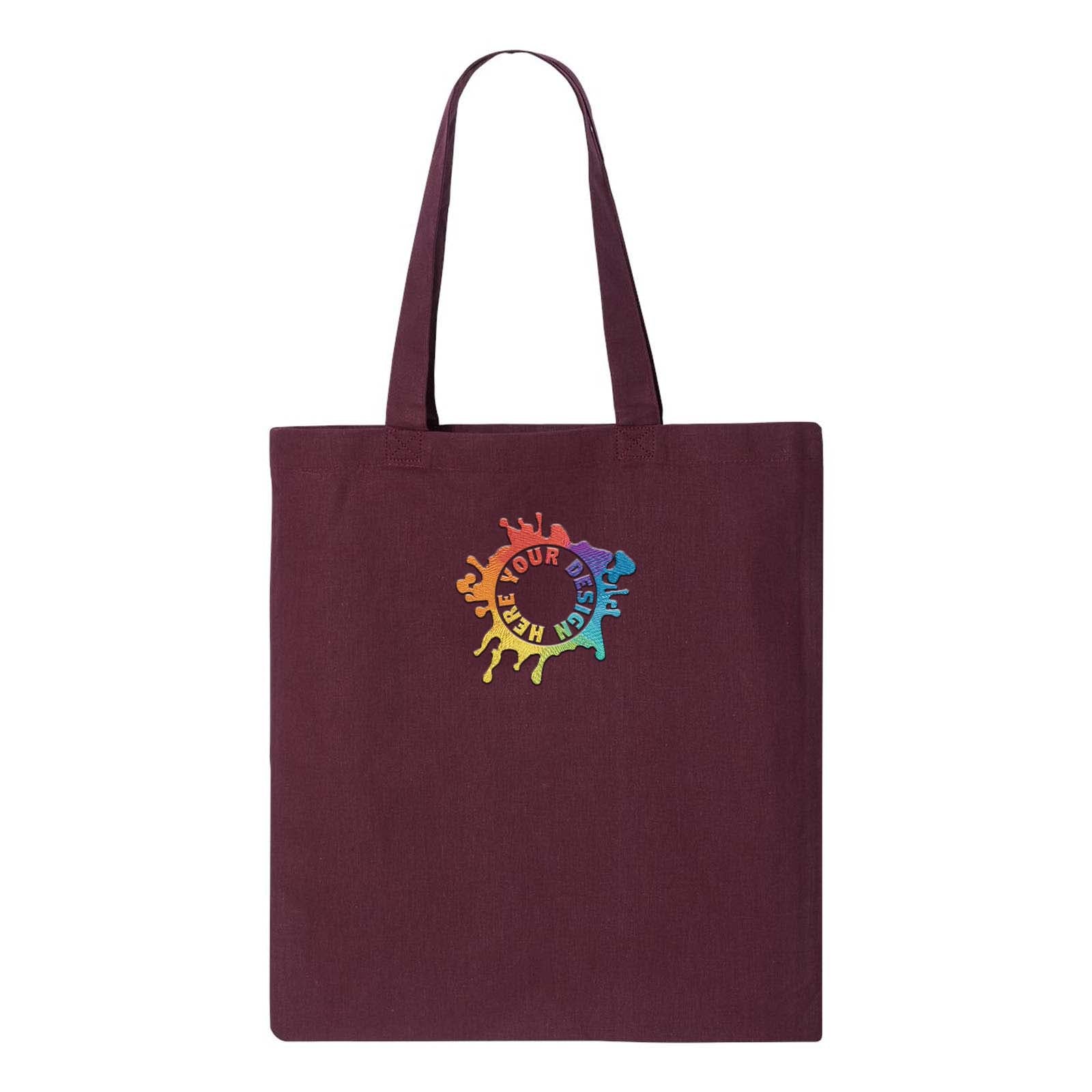 Q-Tees Economical Tote Embroidery - Mato & Hash