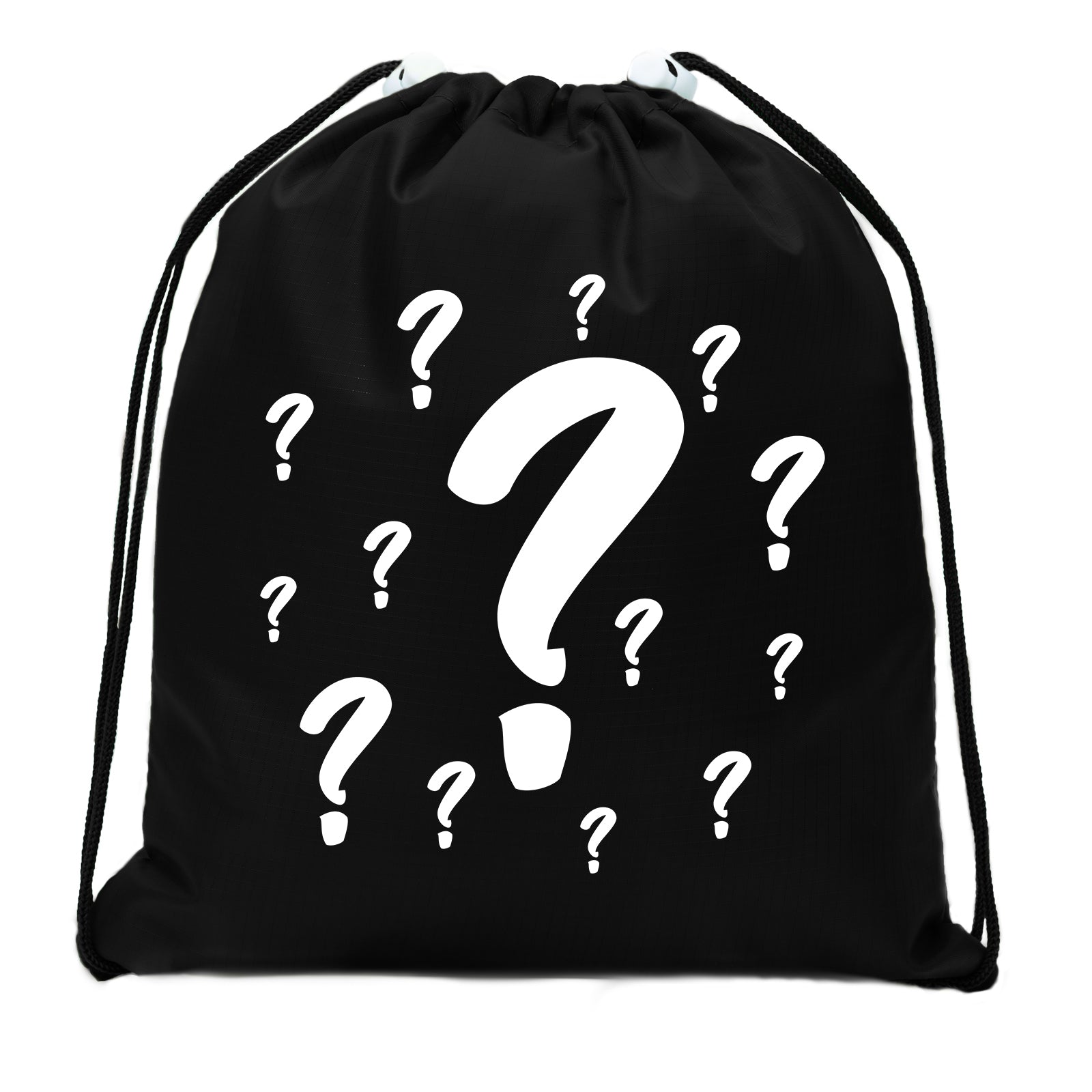 Question Marks Mini Polyester Drawstring Bag - Mato & Hash