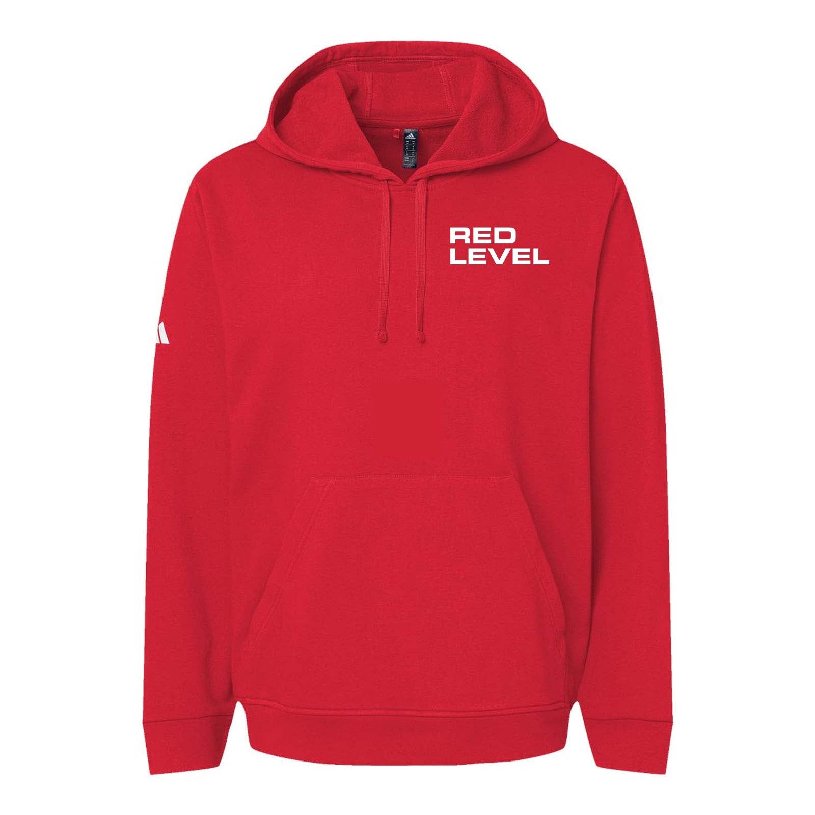 Red Level Adidas - Fleece Hooded Sweatshirt Embroidery - Mato & Hash