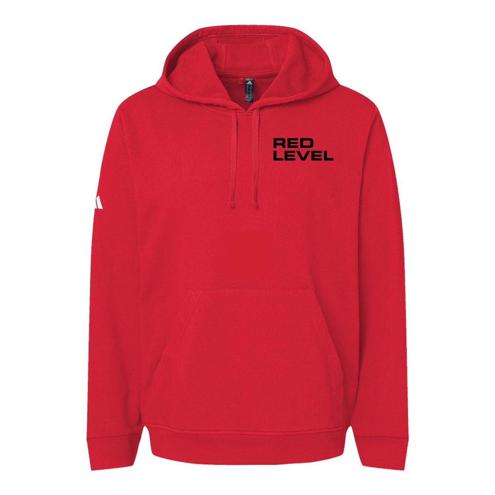 Red Level Adidas - Fleece Hooded Sweatshirt Printed - Mato & Hash