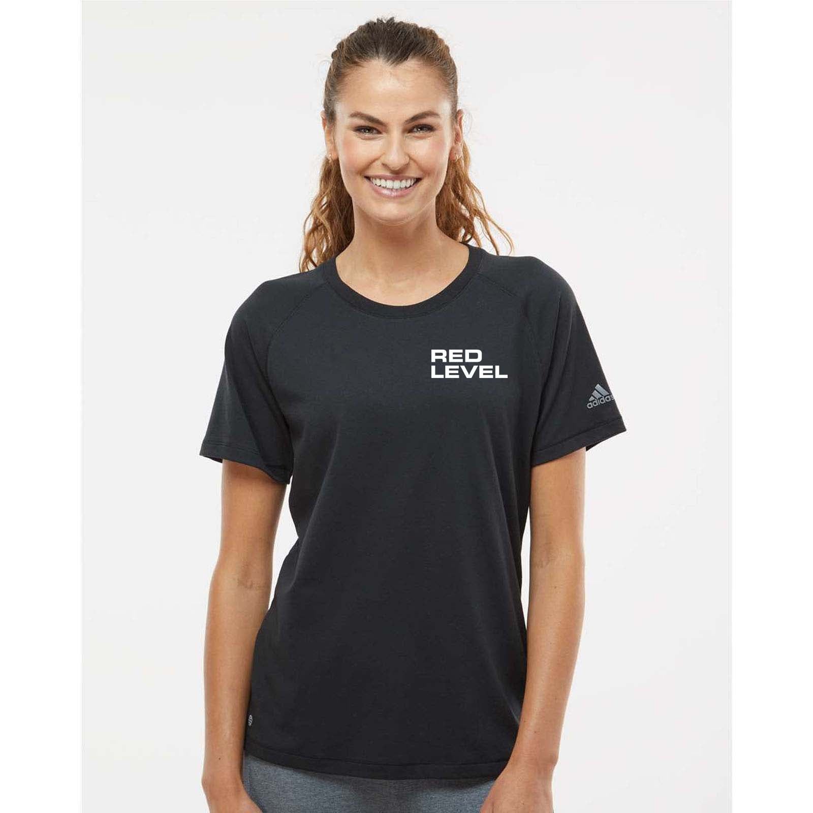 Red Level Adidas - Women's Blended T-Shirt Embroidery - Mato & Hash