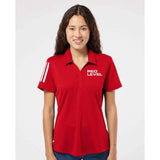 Red Level Adidas - Women's Floating 3-Stripes Polo Embroidery - Mato & Hash