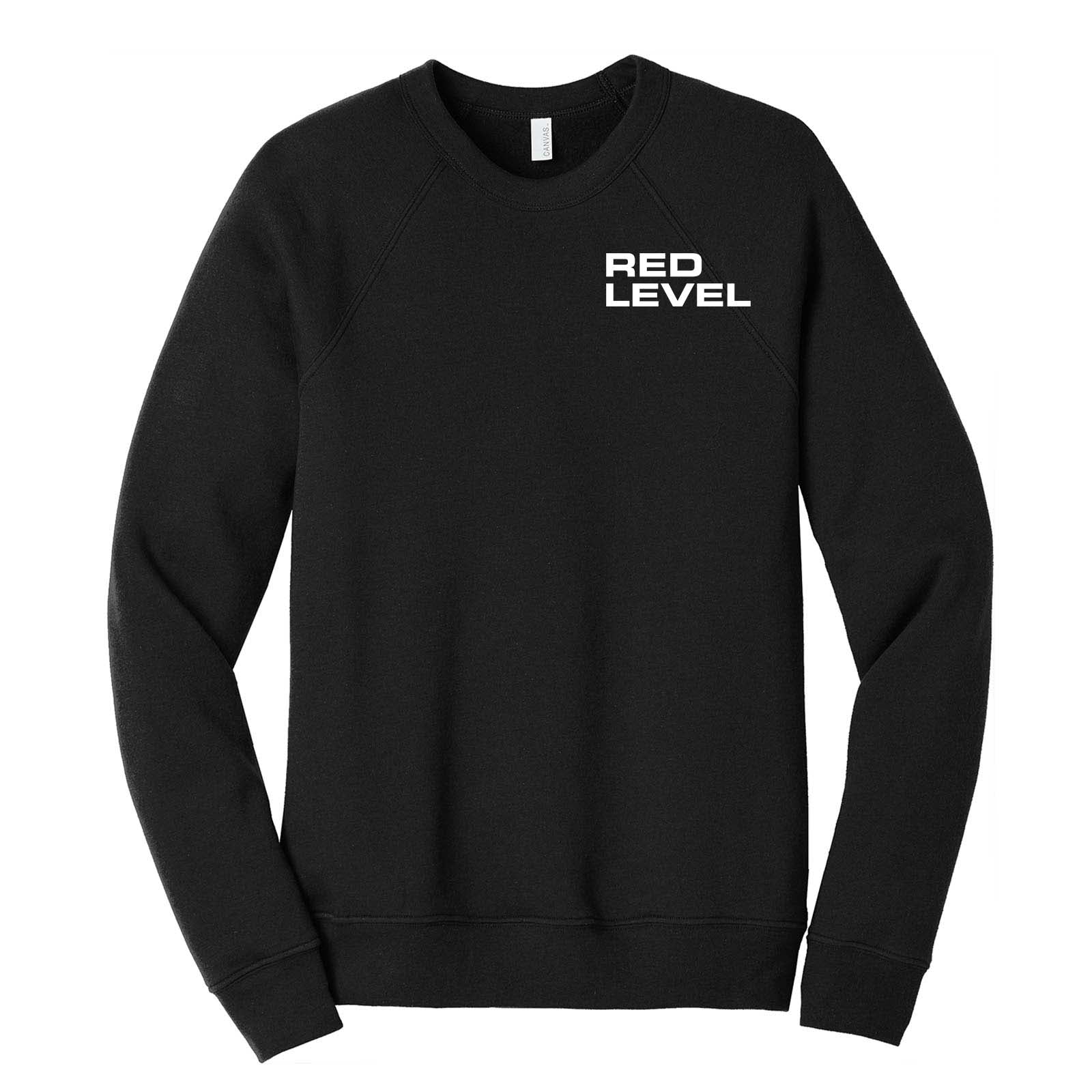 Red Level Bella + Canvas Unisex Cotton/Polyester Fleece Raglan Crewneck Sweatshirt Printed - Mato & Hash