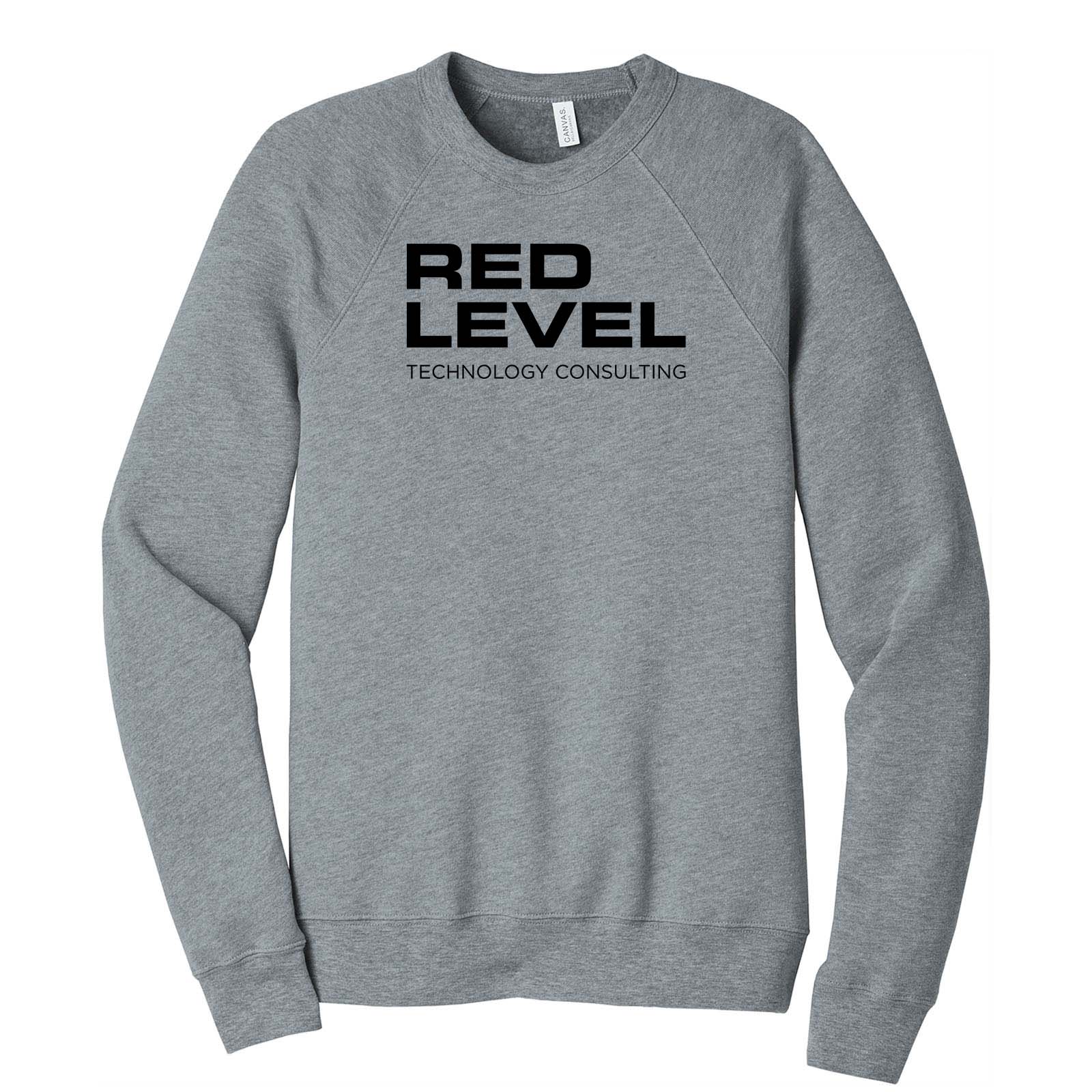 Red Level Bella + Canvas Unisex Cotton/Polyester Fleece Raglan Crewneck Sweatshirt Printed - Mato & Hash