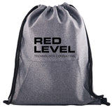 Red Level Drawstring Bag w/ Pocket Printed