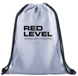 Red Level Drawstring Bag w/ Pocket Printed - Mato & Hash